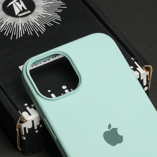 Sea Green Original Silicone case for Apple iphone 15 Plus