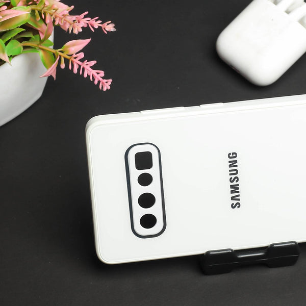 White camera Safe mirror case for Samsung S10 Plus