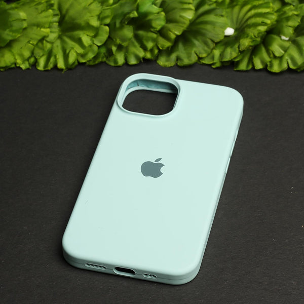 Sea Green Original Silicone case for Apple iphone 15 Plus