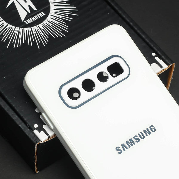 White camera Safe mirror case for Samsung S10 Plus