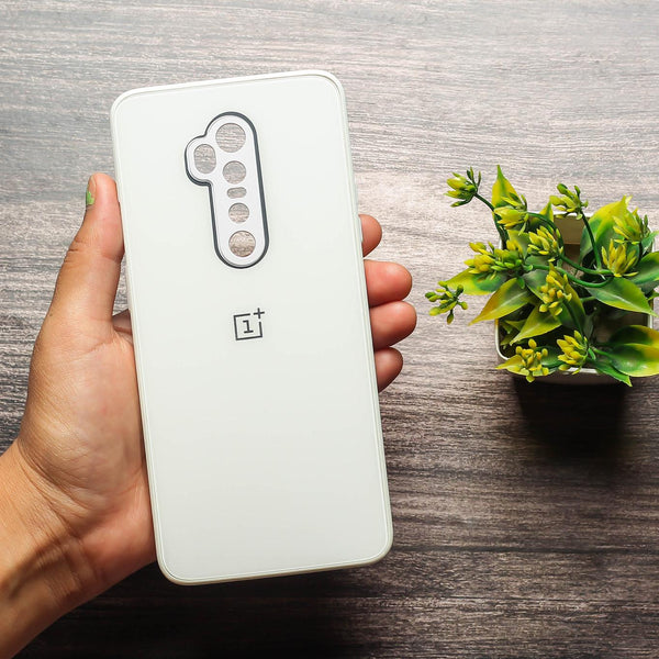 White camera Safe mirror case for Oneplus 7 Pro