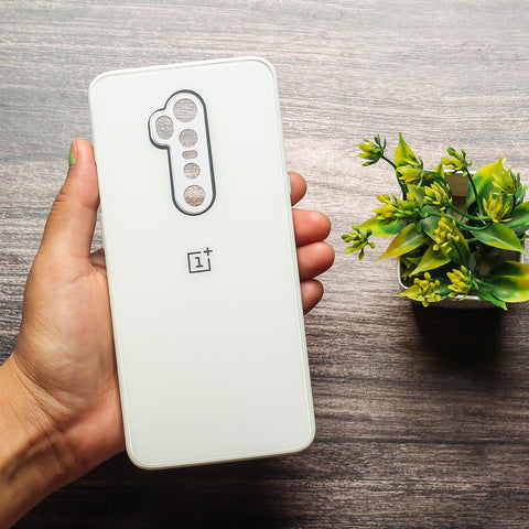 White camera Safe mirror case for Oneplus 7 Pro
