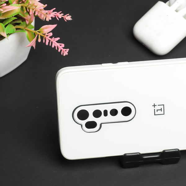 White camera Safe mirror case for Oneplus 7 Pro