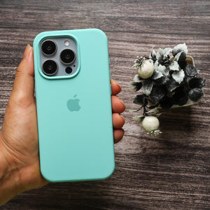 Sea Green Original Silicone case for Apple iphone 15 Pro