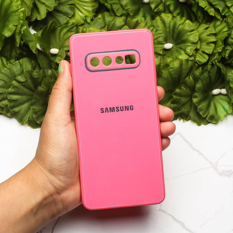 Dark Pink camera Safe mirror case for Samsung S10 Plus