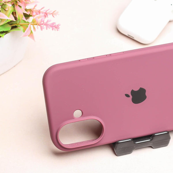 Dark Pink Original Silicone case for Apple iphone 16