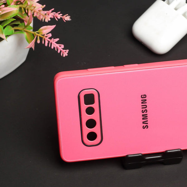 Dark Pink camera Safe mirror case for Samsung S10 Plus