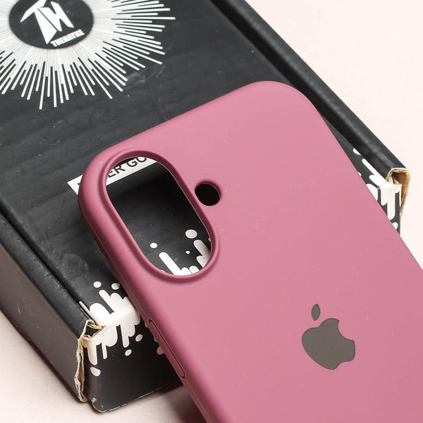 Dark Pink Original Silicone case for Apple iphone 16