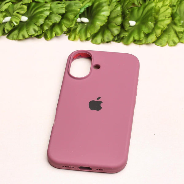 Dark Pink Original Silicone case for Apple iphone 16