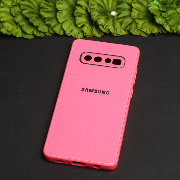 Dark Pink camera Safe mirror case for Samsung S10 Plus