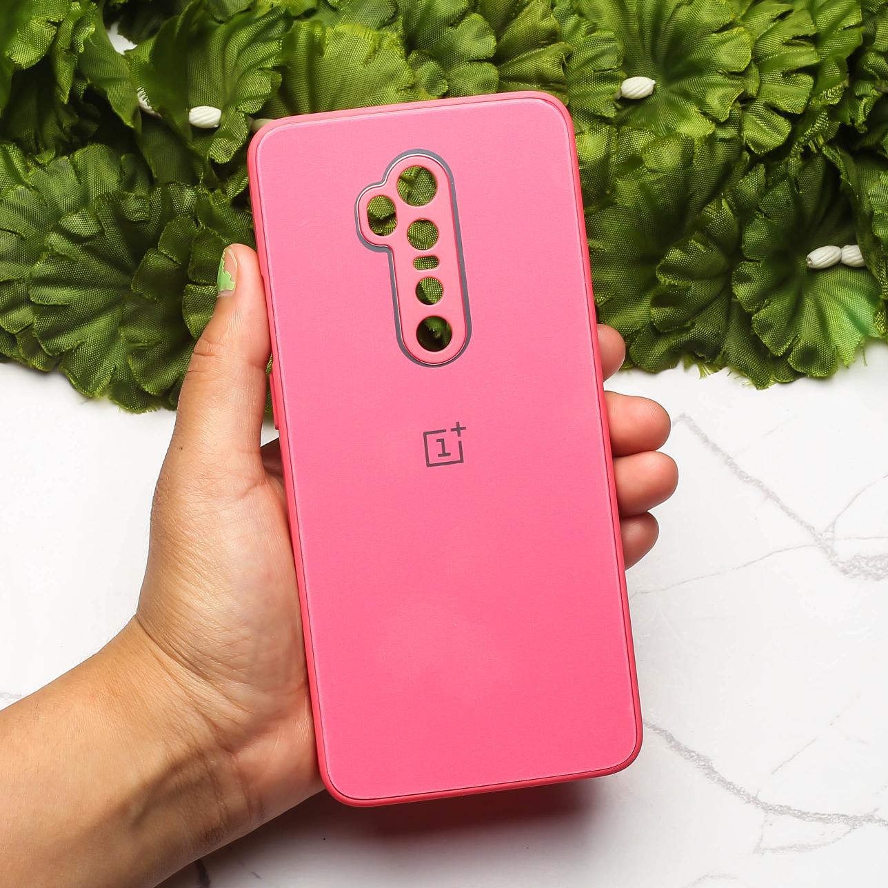 Dark Pink camera Safe mirror case for Oneplus 7 Pro