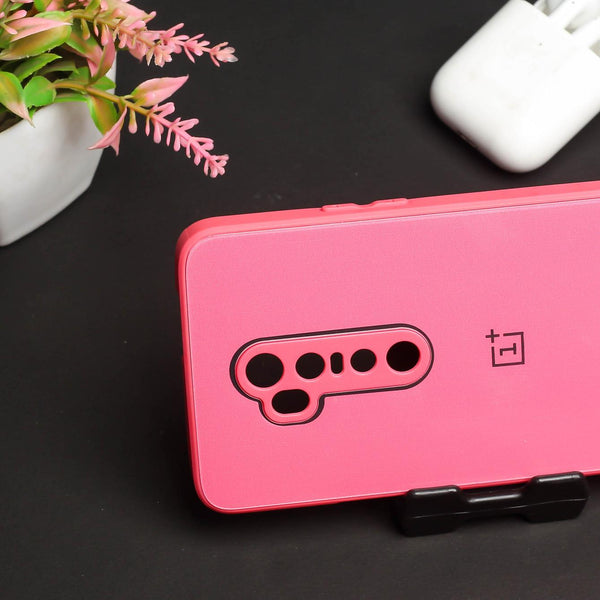 Dark Pink camera Safe mirror case for Oneplus 7 Pro