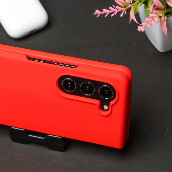 Red Original Silicone case for Samsung Z Fold 5G