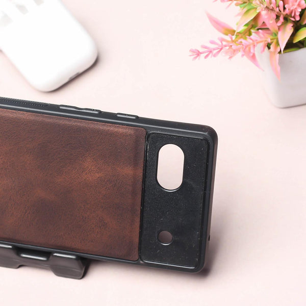 Dark Brown Classic Leather Case for Google Pixel 7A