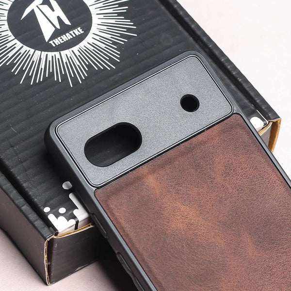 Dark Brown Classic Leather Case for Google Pixel 7A