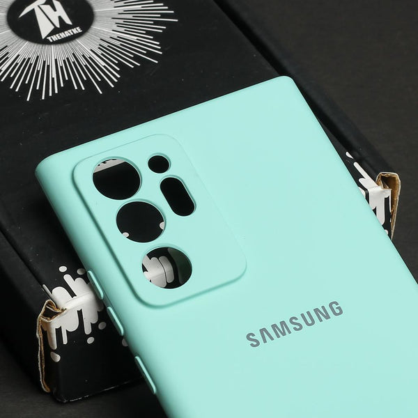 Light Blue Camera Original Silicone case for Samsung Note 20 Ultra