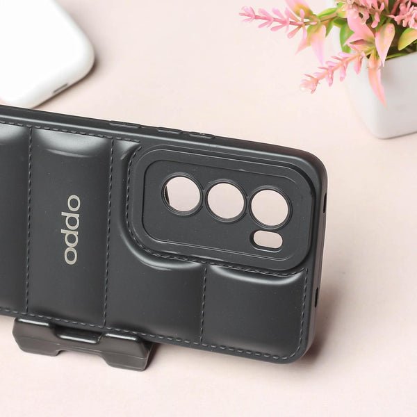 Black Puffon Silicon Case for Oppo Reno 12