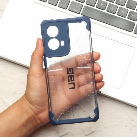 Blue UAG Transparent Case for Motorola G85