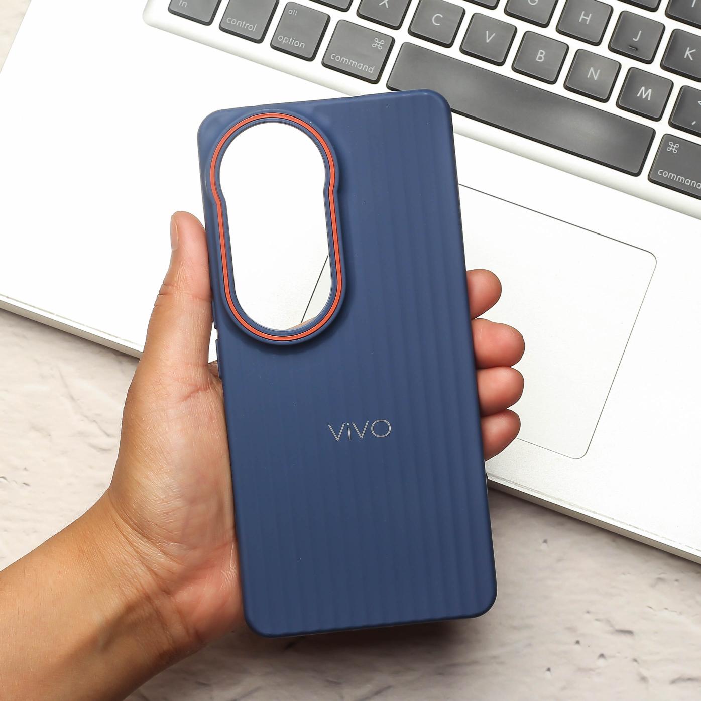 Dark Blue SleekLine Silicone Case for Vivo V50