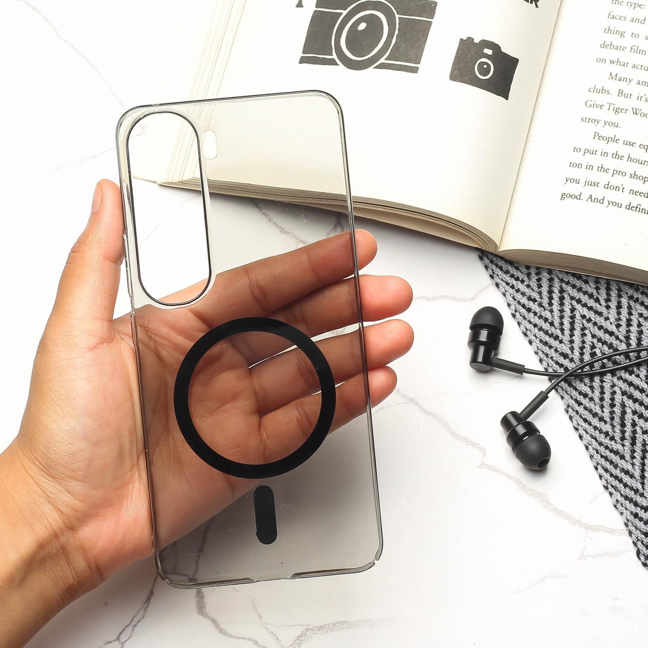 Black Shine Magsafe Transparent Case for Vivo Y300