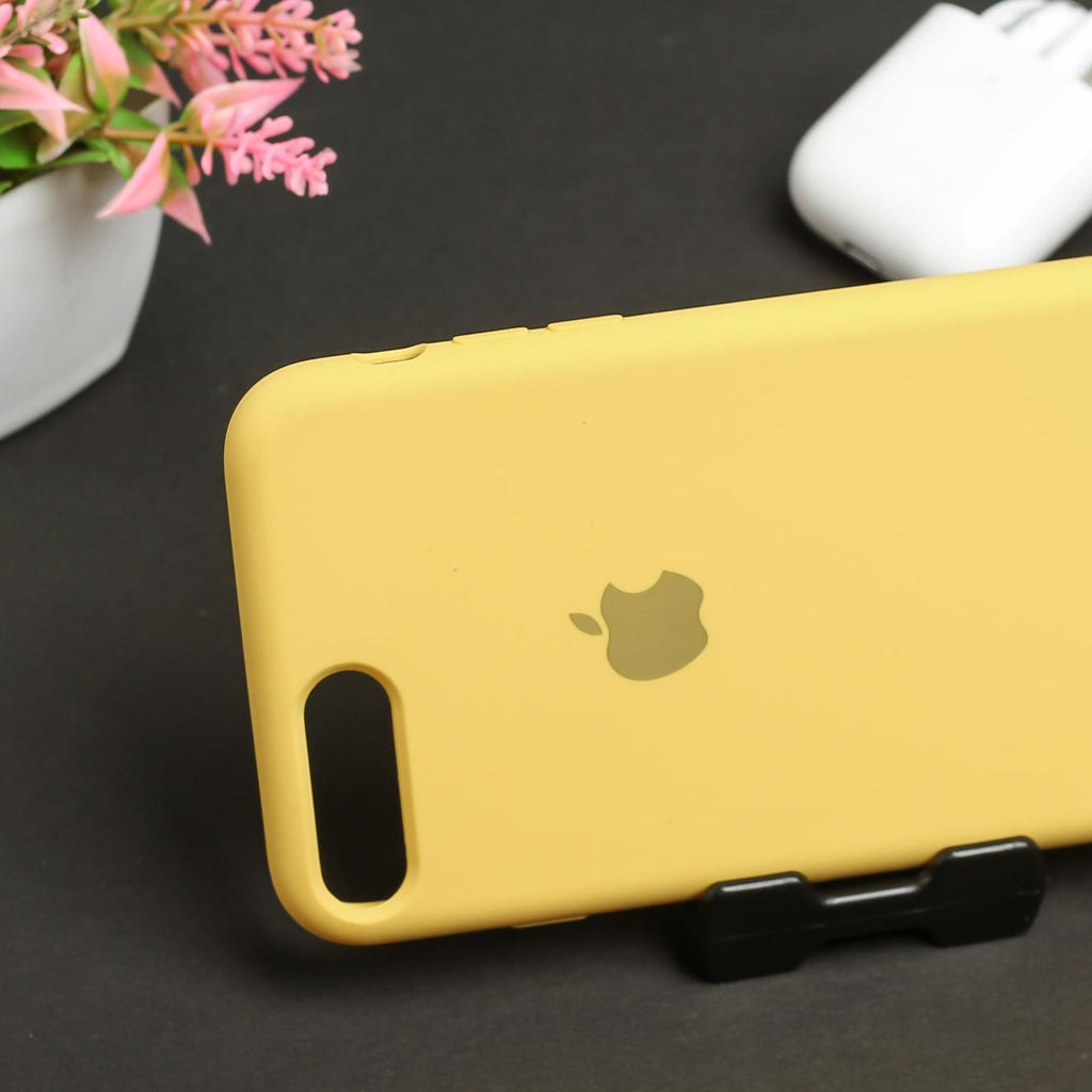Yellow Original Silicone case for Apple iphone 8 Plus – The Hatke Yellow Original Silicone case for Apple iphone 8 Plus – The Hatke