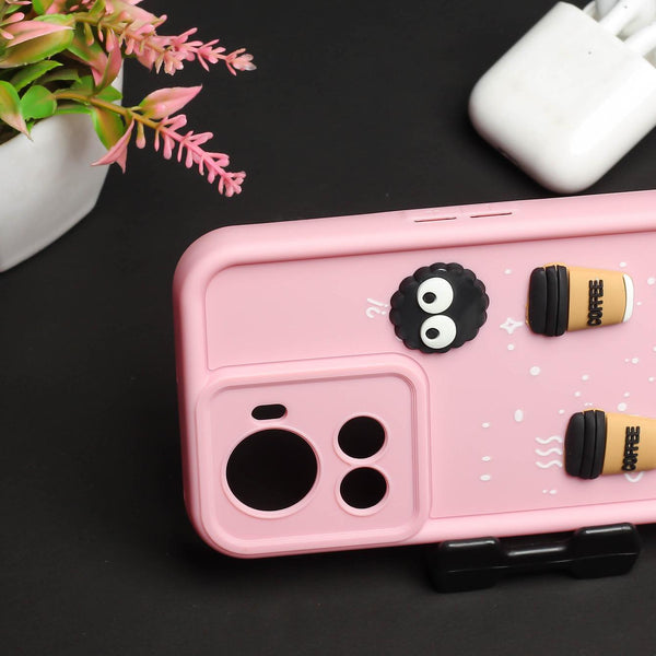 Pink COFFEE (ALWAYS HAPPY) Silicone case for Oneplus 10R