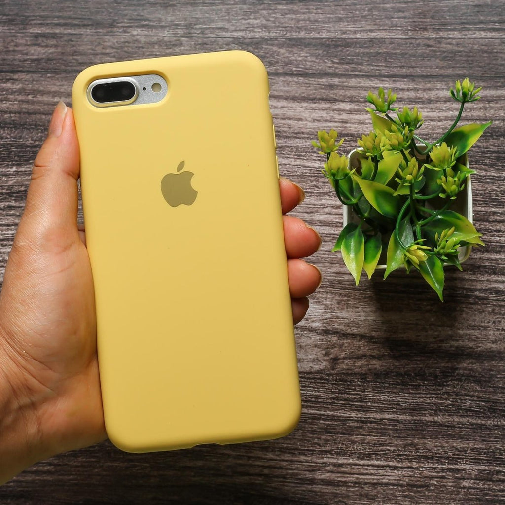 Yellow Original Silicone case for Apple iphone 8 Plus The Hatke Yellow Original Silicone case for Apple iphone 8 Plus The Hatke