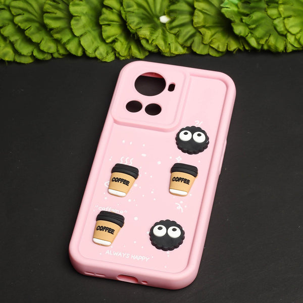 Pink COFFEE (ALWAYS HAPPY) Silicone case for Oneplus 10R