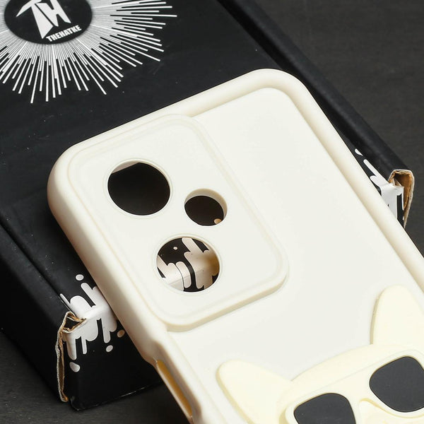 Cream SHOUNENN BULLDOG Silicone case for Oneplus Nord CE 3 Lite