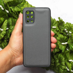 Raised Edges Grey Leather Case for Oneplus 8t