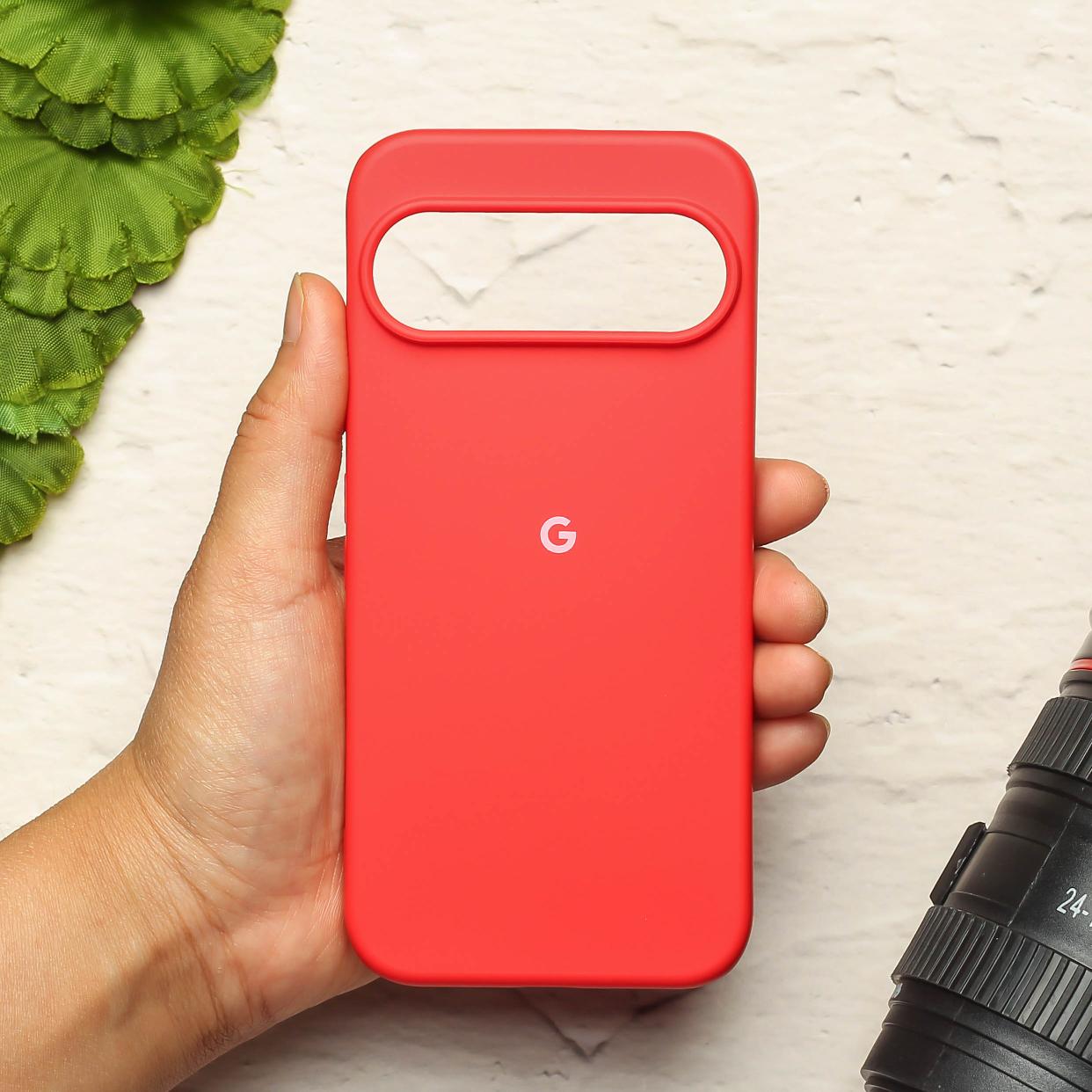Red Original Silicone case for Google Pixel 9 Pro