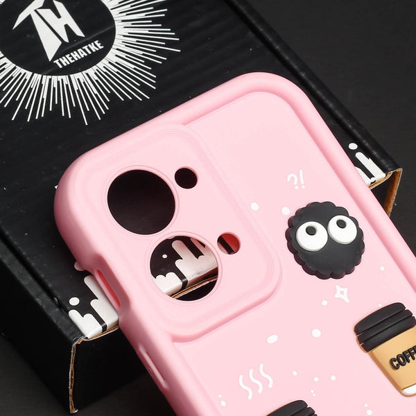 Pink COFFEE (ALWAYS HAPPY) Silicone case for Oneplus Nord 2T