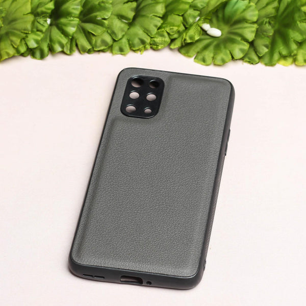 Raised Edges Grey Leather Case for Oneplus 8t