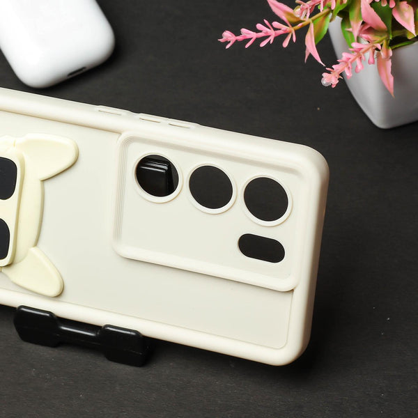 Cream SHOUNENN BULLDOG Silicone case for Vivo V29