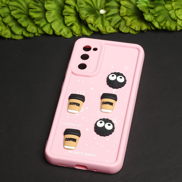 Pink COFFEE (ALWAYS HAPPY) Silicone case for Samsung S20 FE