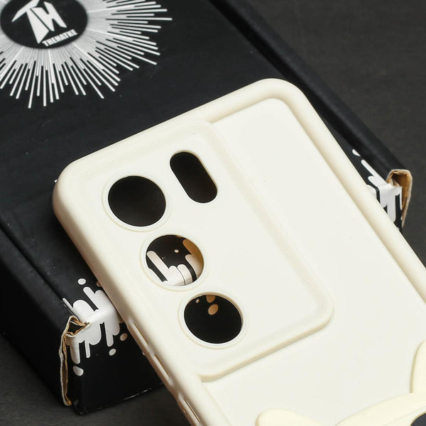 Cream SHOUNENN BULLDOG Silicone case for Vivo V29