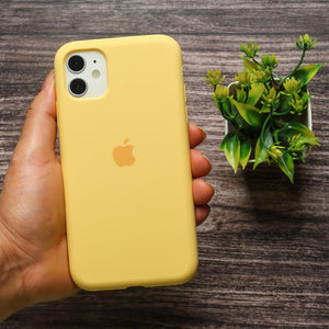 Yellow Original Silicone case for Apple iPhone 12 mini – The Hatke Yellow Original Silicone case for Apple iPhone 12 mini – The Hatke