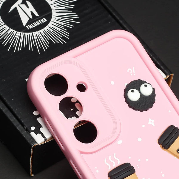 Pink COFFEE (ALWAYS HAPPY) Silicone case for Samsung A14