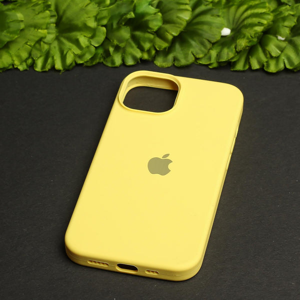 Yellow Original Silicone case for Apple iphone 14