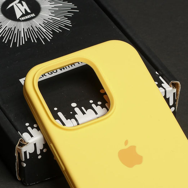 Yellow Original Silicone case for Apple iphone 14 Pro