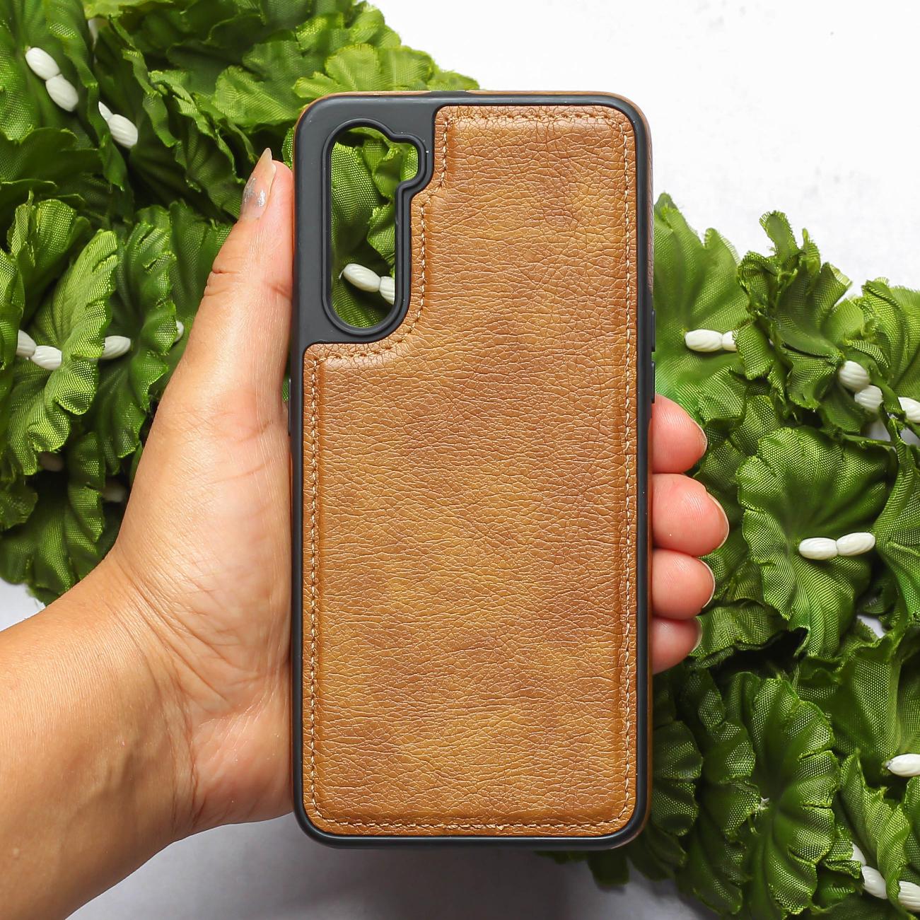 Puloka Brown Leather Case for Oneplus Nord