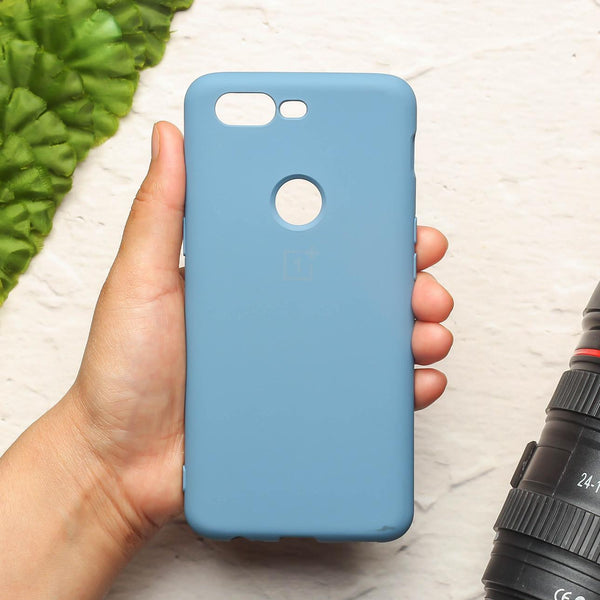 Sky Blue Camera Original Silicone Case for Oneplus 5T