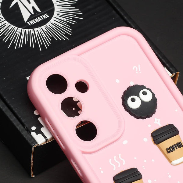 Pink COFFEE (ALWAYS HAPPY) Silicone case for Samsung S24 FE