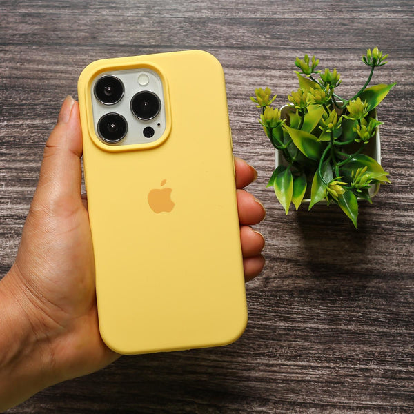 Yellow Original Silicone case for Apple iPhone 13 Pro Max