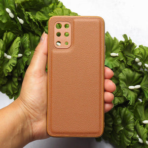 Raised Edges Brown Leather Case for Oneplus 9r