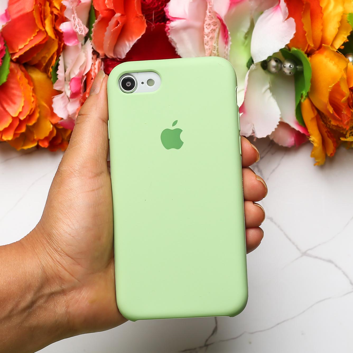 Light Green Original Silicone case for Apple iphone SE 2