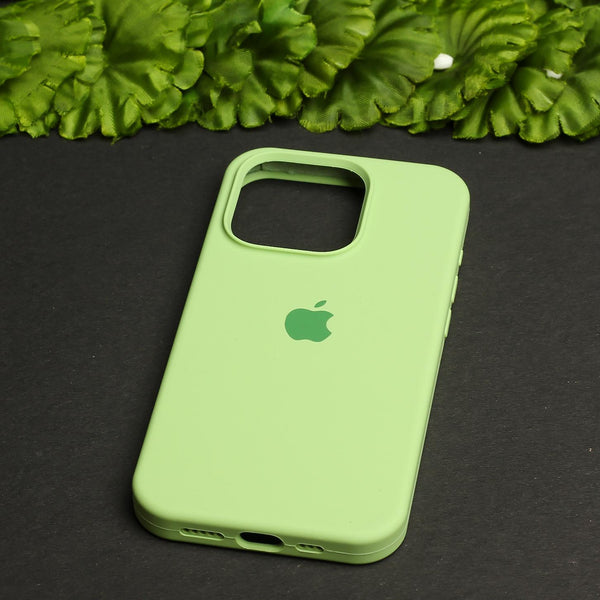 Light Green Original Silicone case for Apple iphone 15 Pro