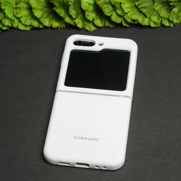 White Original Silicone case for Samsung Galaxy Z FLIP 5