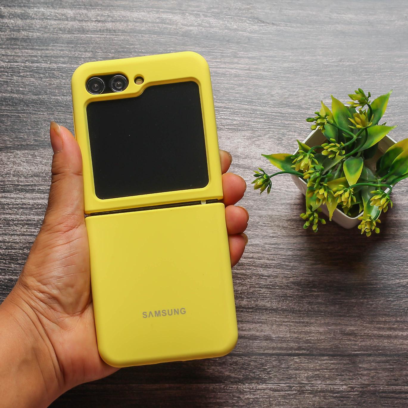 Yellow Original Silicone case for Samsung Galaxy Z FLIP 5