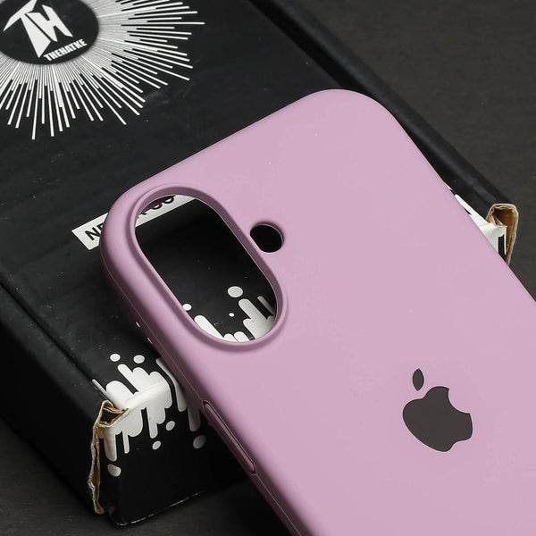 Lavender Original Silicone case for Apple iphone 16 Plus